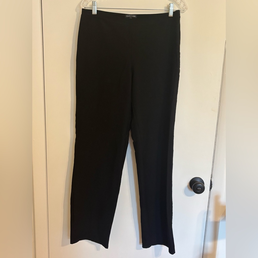 Eileen Fisher Black Slim Leg Knit Pants